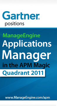 Gartner positions Applications Manager in the APM Magic Quadrant 2011