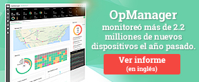 OpManager monitoreo mas de 2.2 milliones de nuevos dispositivos el ano pasado.