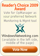 Vote for OpManager as your preferred Network Monitoring tool