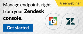 Manage endpoints right from your Zendesk console. Get started
