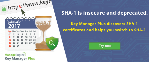 Switch from vulnerable SHA-1 to secure SHA-2 certificates.