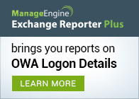 Exchange Reporter Plus brings you reports on OWA Logon Details