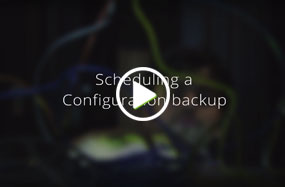 How to Schedule a configuration backup