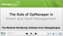 Network Event and Fault Management using OpManager